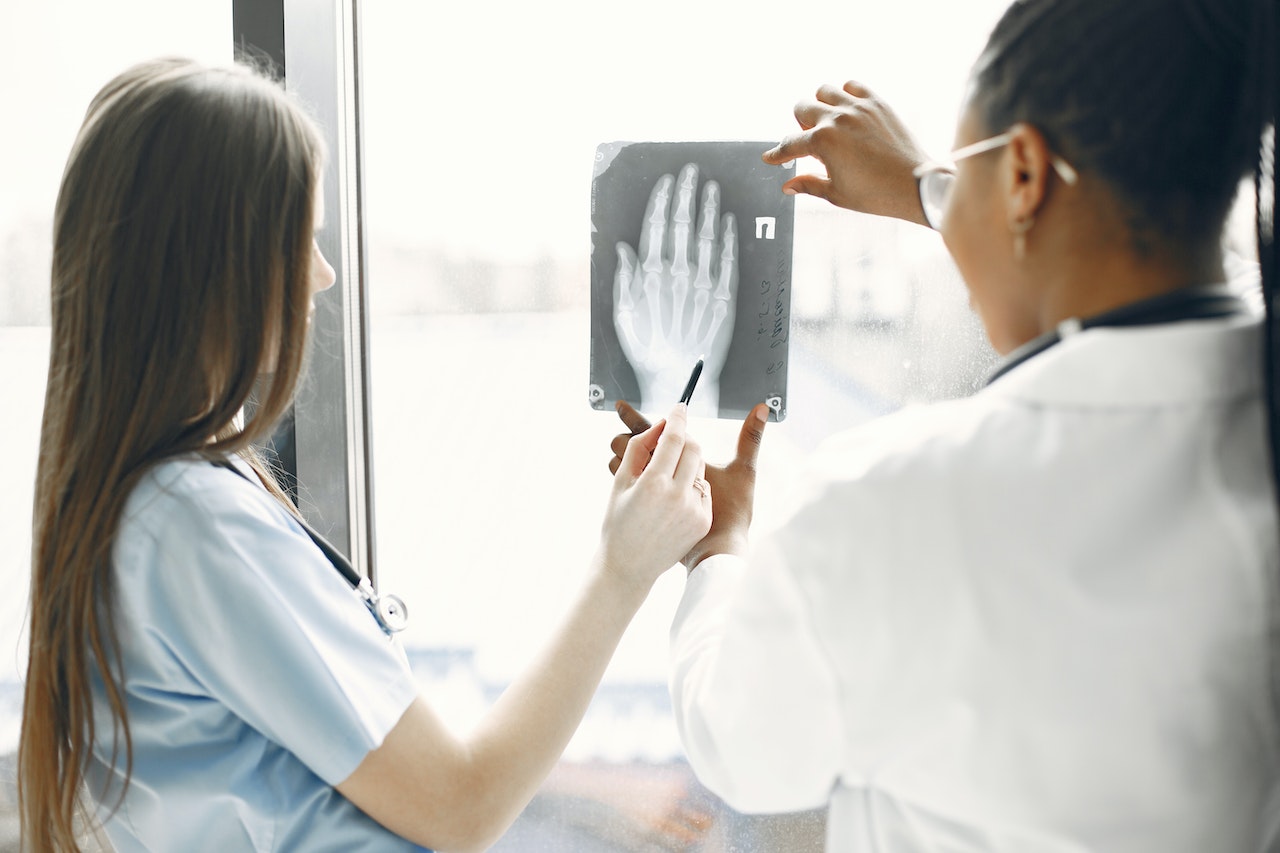 Patient and Provider with x-ray